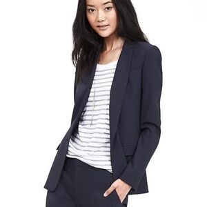 Joan Vass Blue Professional Blazer with Tailored Fit